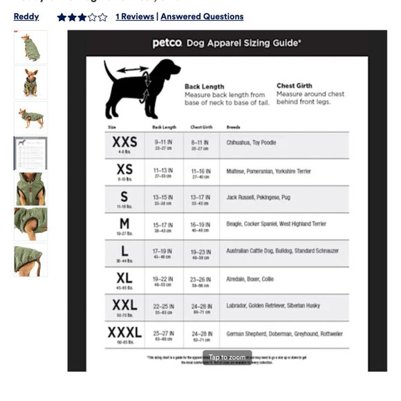 Reddy Olive Pet Puffer Vest, Small - Picture 5 of 8